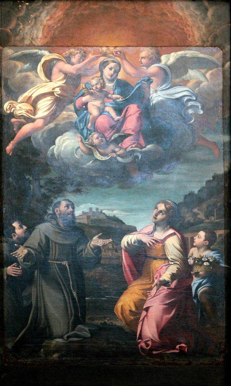 Madonna met Heiligen door Annibale Carracci