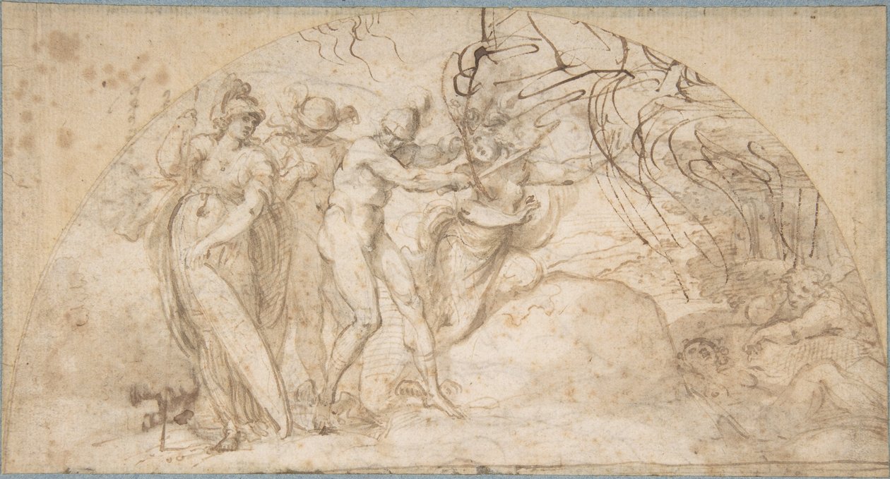 Perseus onthoofdt Medusa door Annibale Carracci