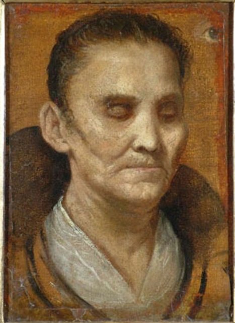 Portret van een blinde vrouw door Annibale Carracci