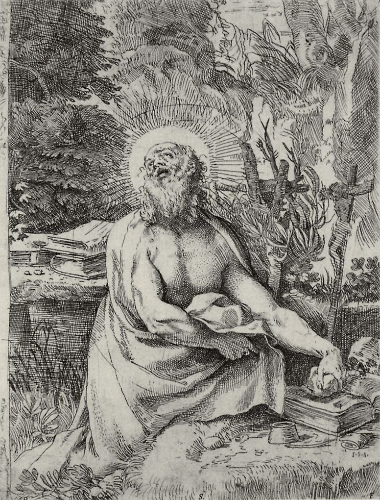 Sint Hiëronymus door Annibale Carracci