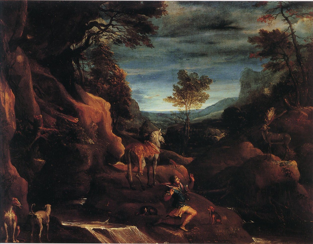 De visioen van Sint Eustachius door Annibale Carracci
