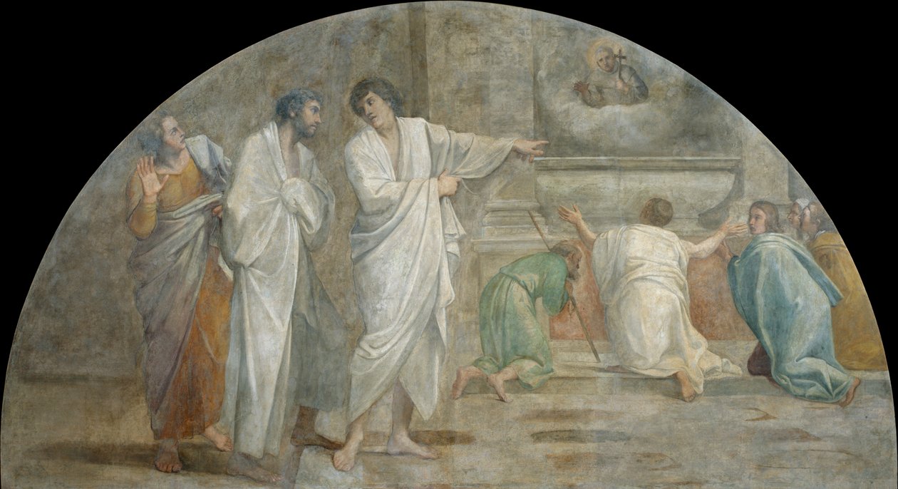 Verschijning van de heilige Didacus boven zijn graf door Annibale Carracci