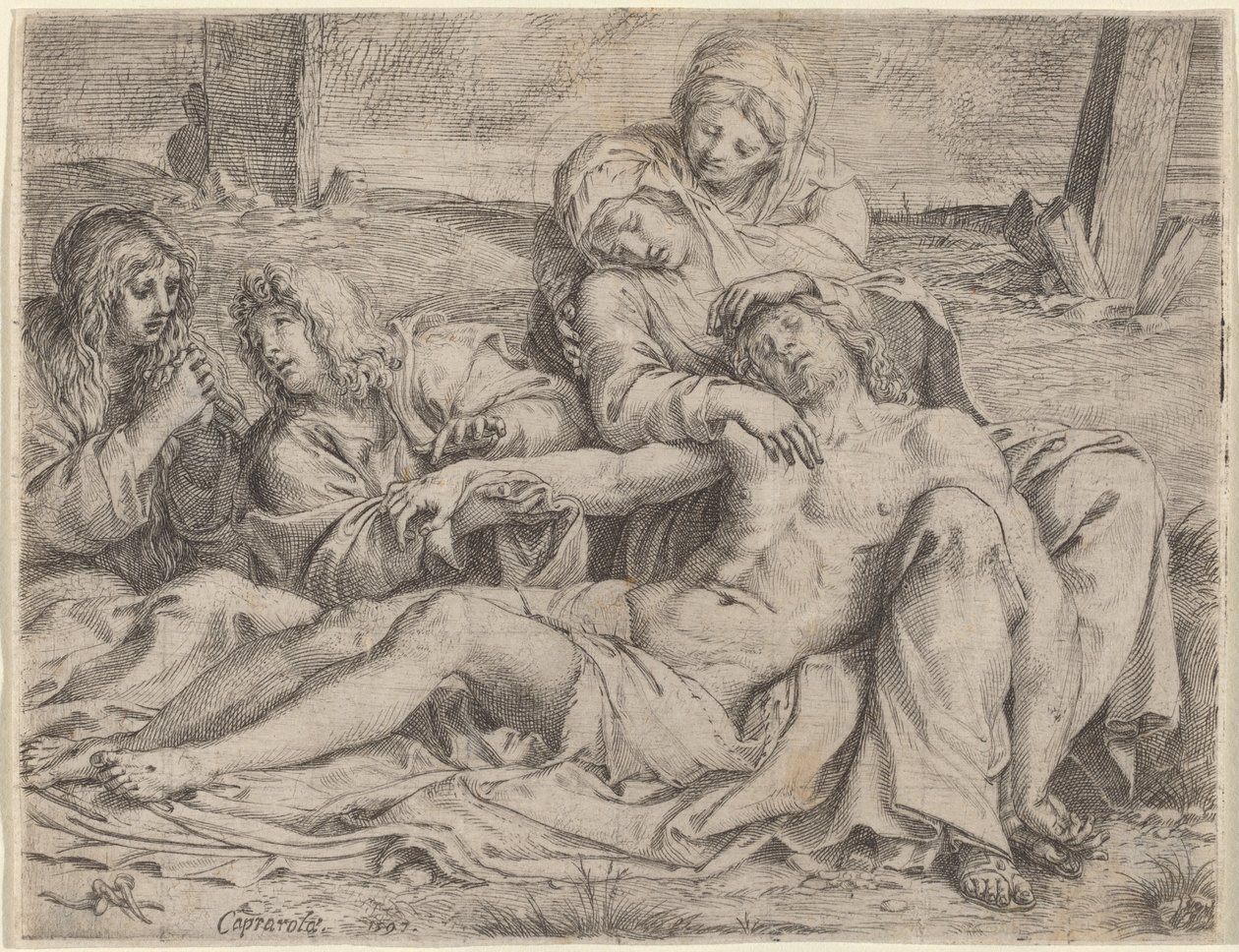 Pietà (de "Christus van Caprarola") door Annibale Carracci