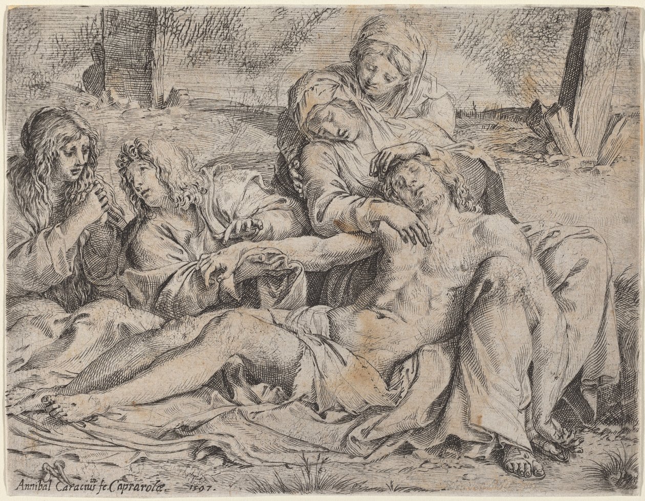 Pietà (de "Christus van Caprarola") door Annibale Carracci