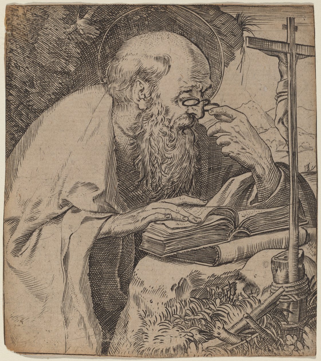 Sint Hiëronymus door Annibale Carracci