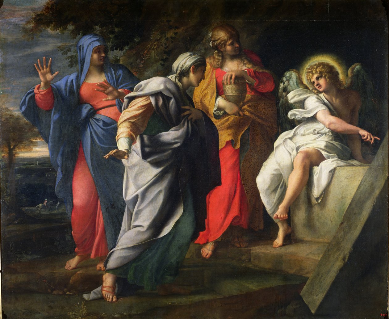 De heilige vrouwen bij het graf van Christus door Annibale Carracci