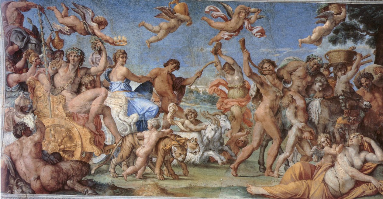 De triomf van Bacchus en Ariadne door Annibale Carracci