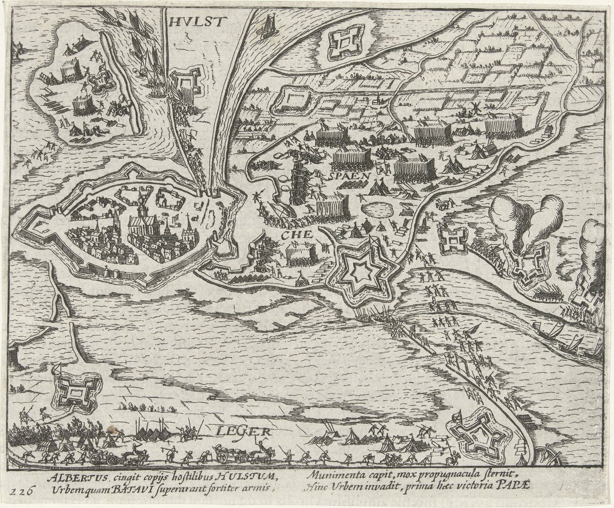 Beleg van Hulst door aartshertog Albrecht, 1596 door Anonymous