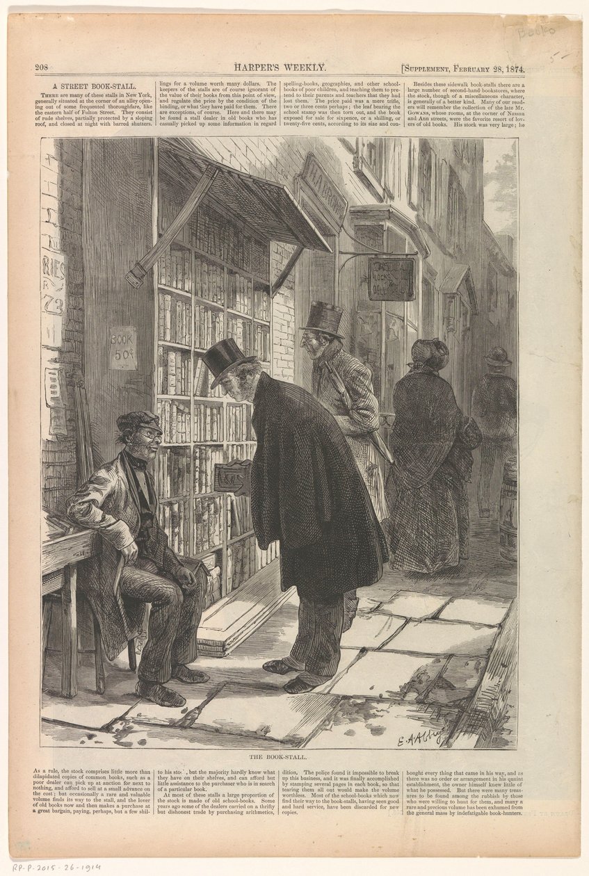 Boekenkraam in New York door Anonymous