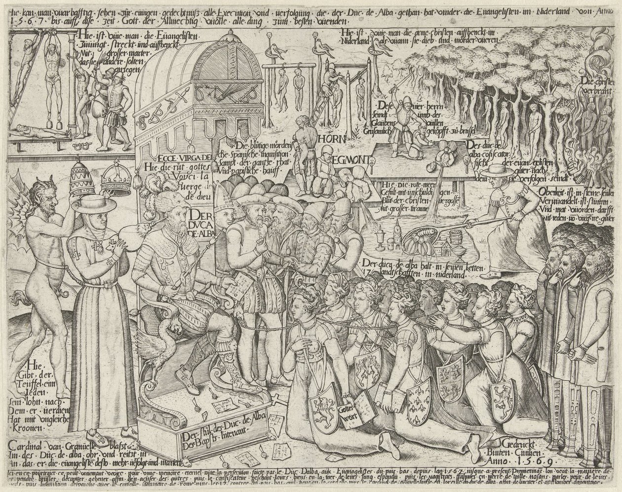 De troon van de hertog van Alva, 1569 door Anonymous