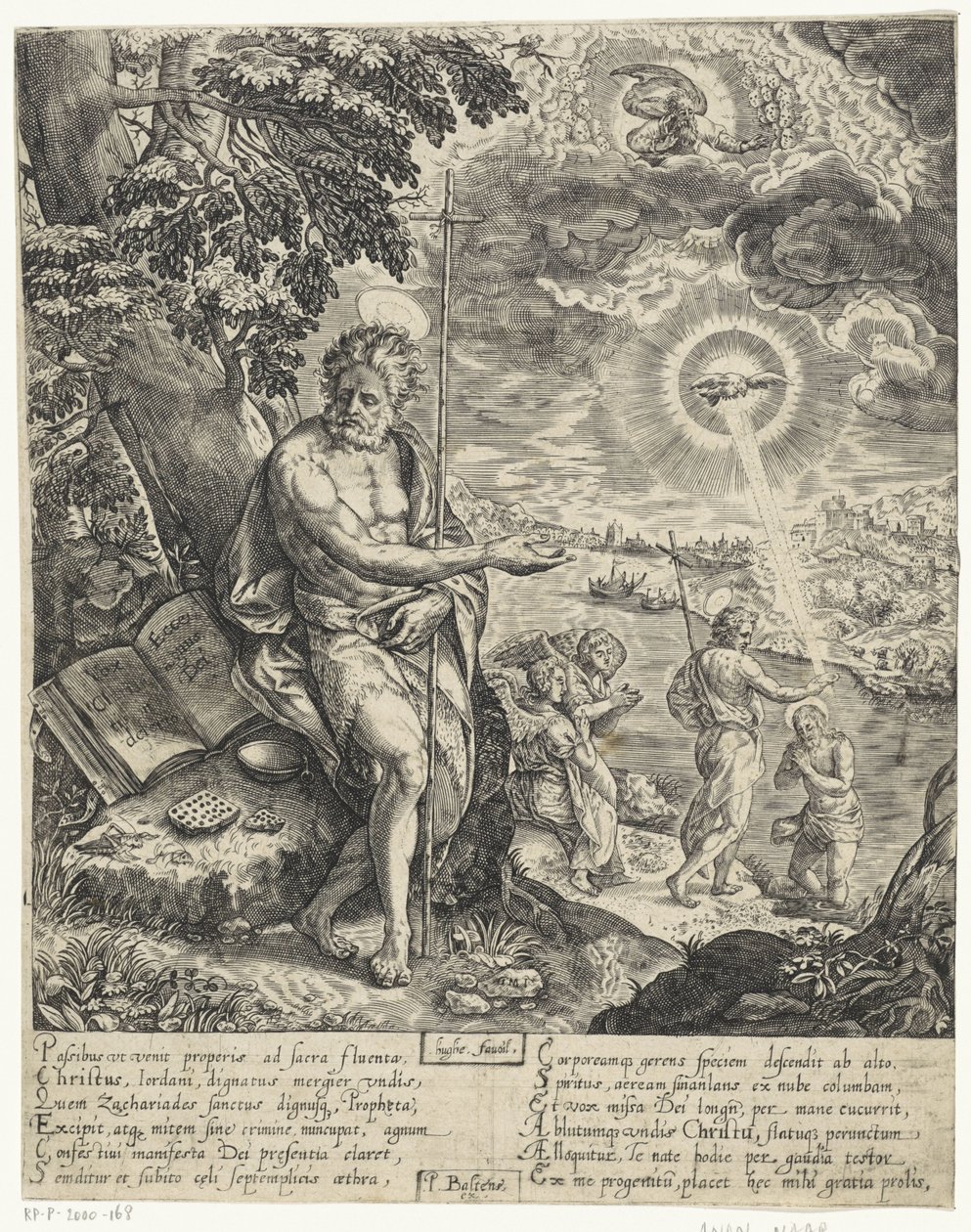 Doop van Christus in de Jordaan door Anonymous