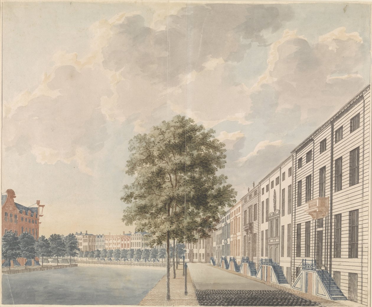 Gezicht op de Herengracht bij de Spiegelstraat door Anonymous