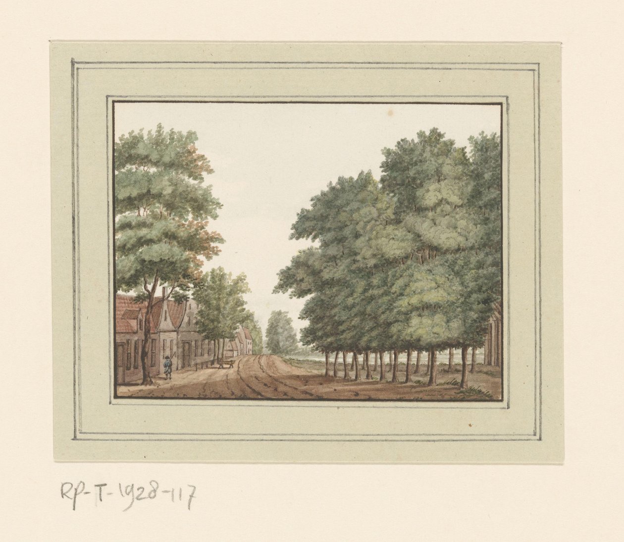 Gezicht op het dorp 