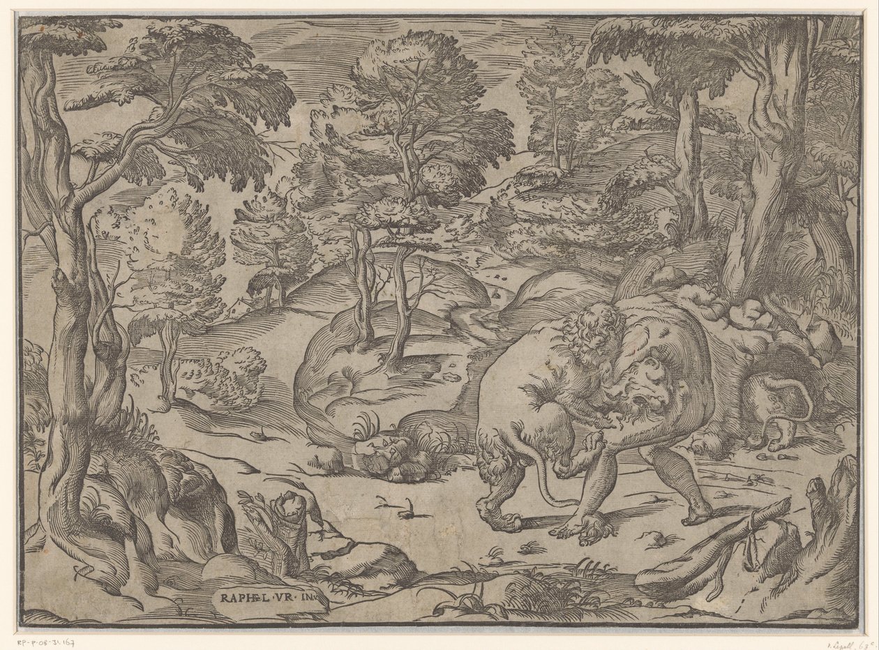 Hercules en de Nemeïsche leeuw door Anonymous