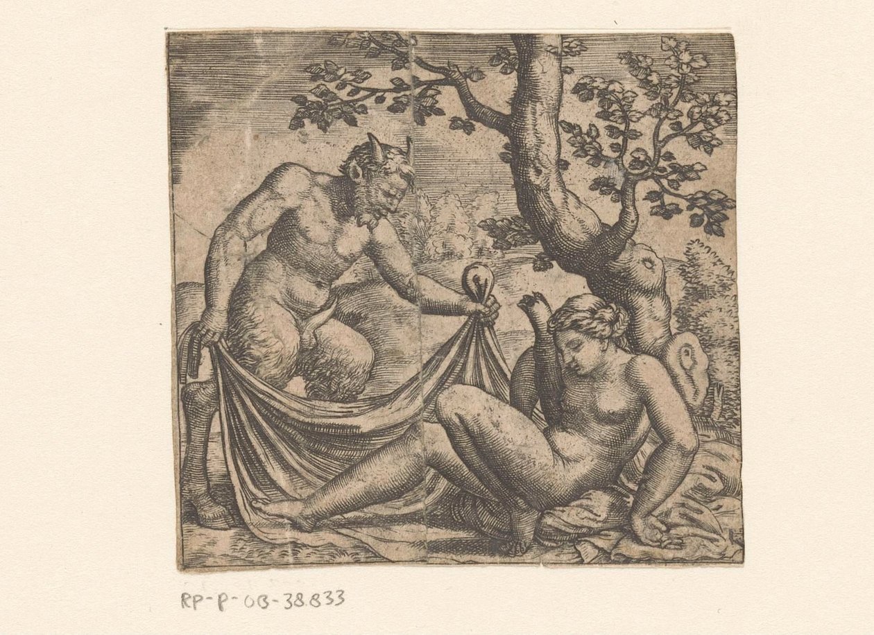 Jupiter en Antiope door Anonymous