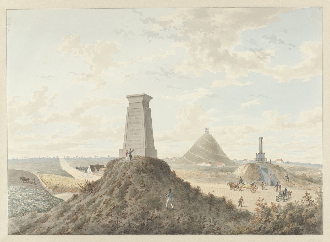 Monumenten bij Waterloo, 1815 door Anonymous