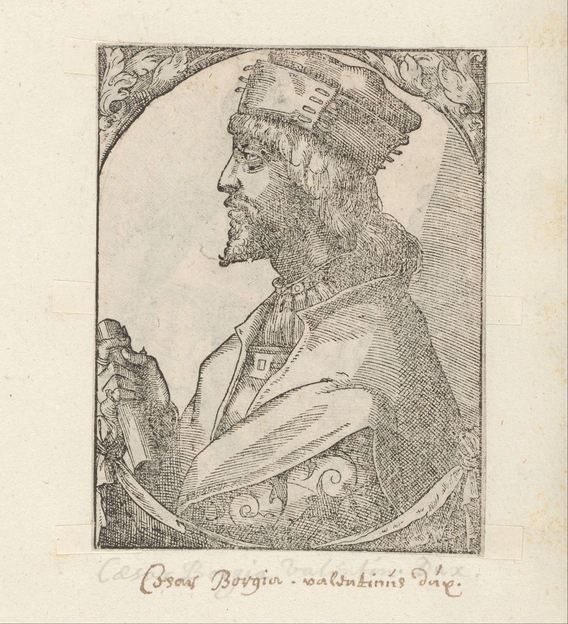 Portret van Cesare Borgia door Anonymous