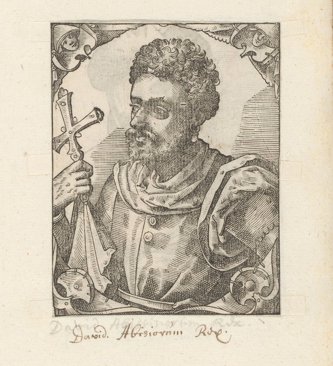Portret van Dawit II, keizer van Abessinië door Anonymous