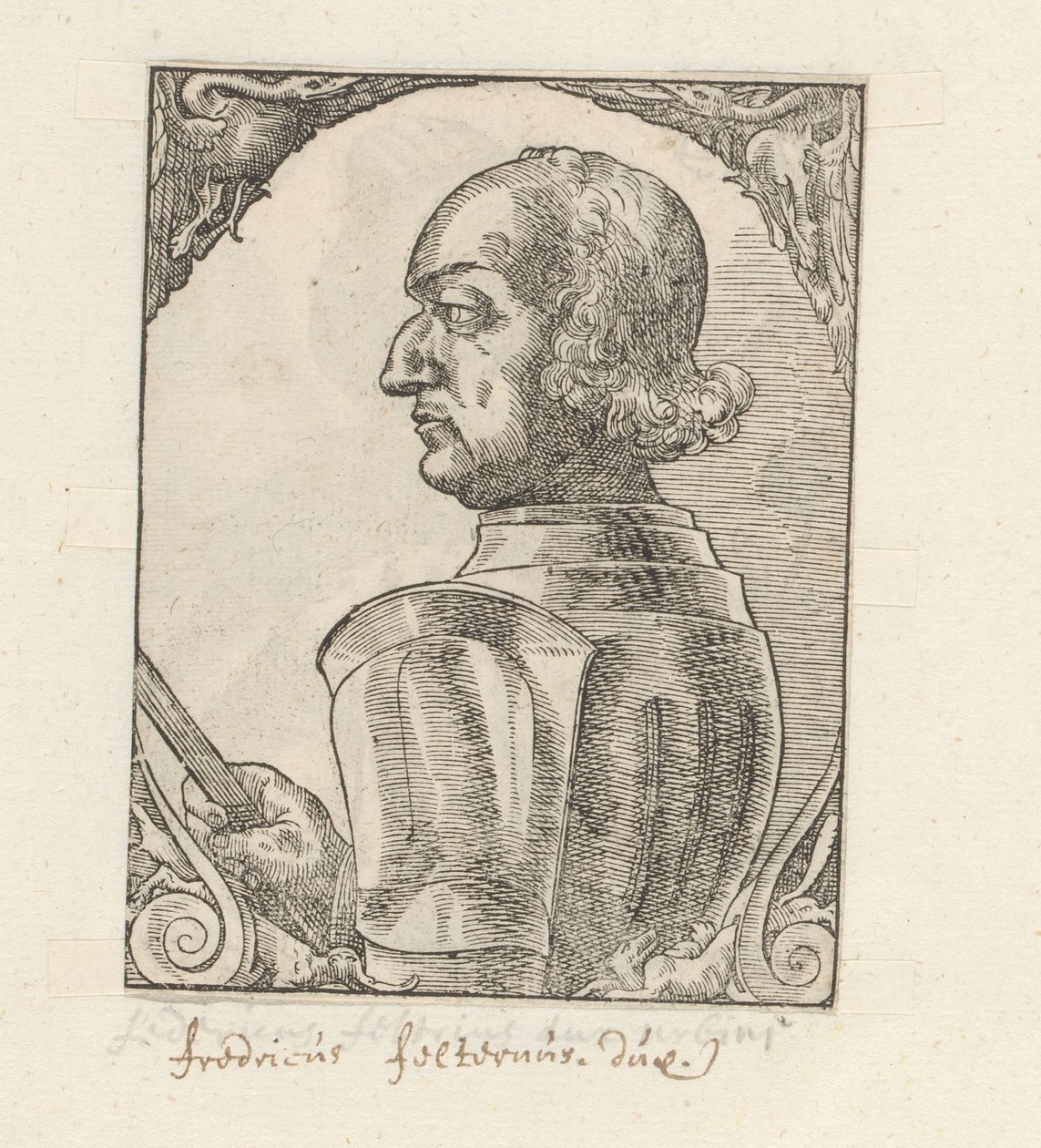 Portret van Federico da Montefeltro door Anonymous