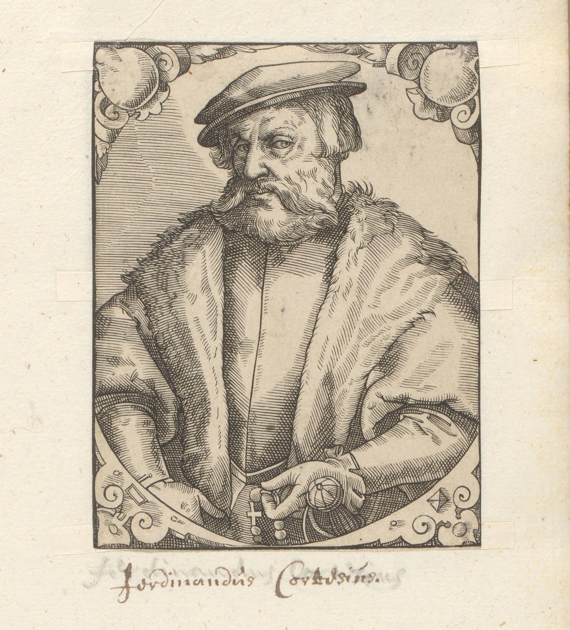 Portret van Hernán Cortés door Anonymous
