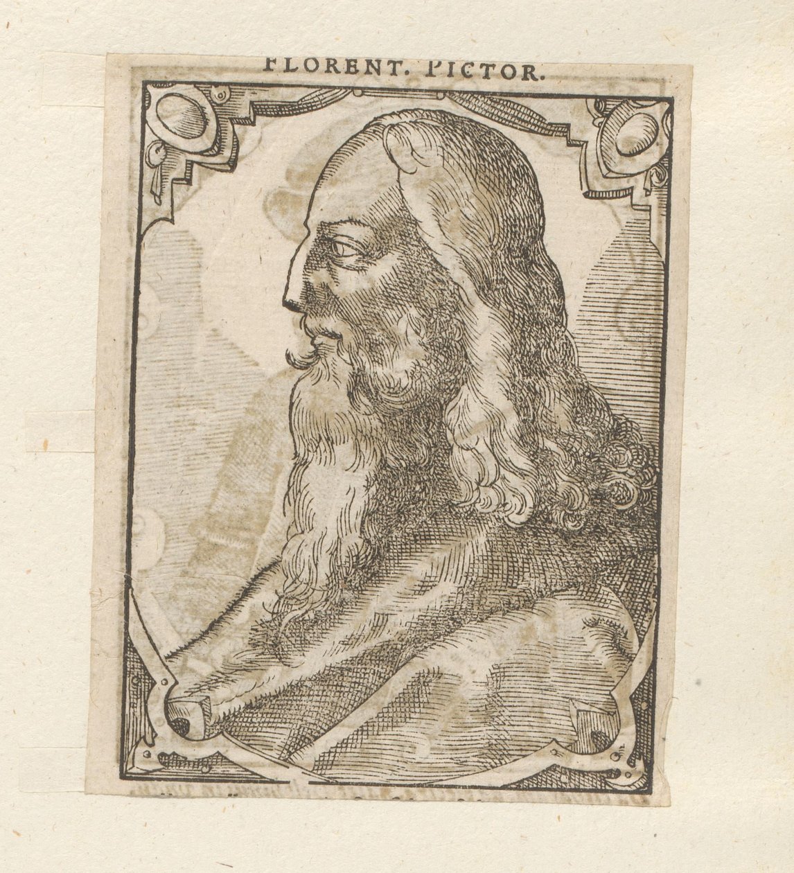 Portret van Leonardo da Vinci door Anonymous
