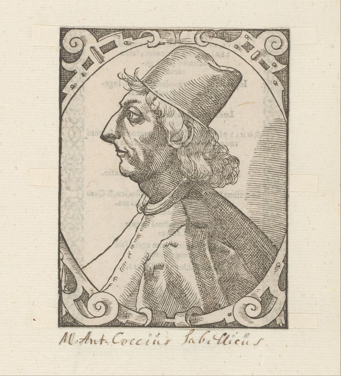 Portret van Marcus Antonius Coccius Sabellicus door Anonymous
