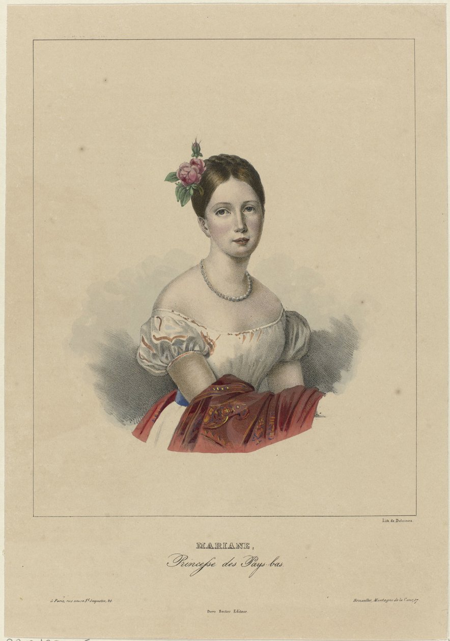 Portret van Marianne, prinses der Nederlanden door Anonymous