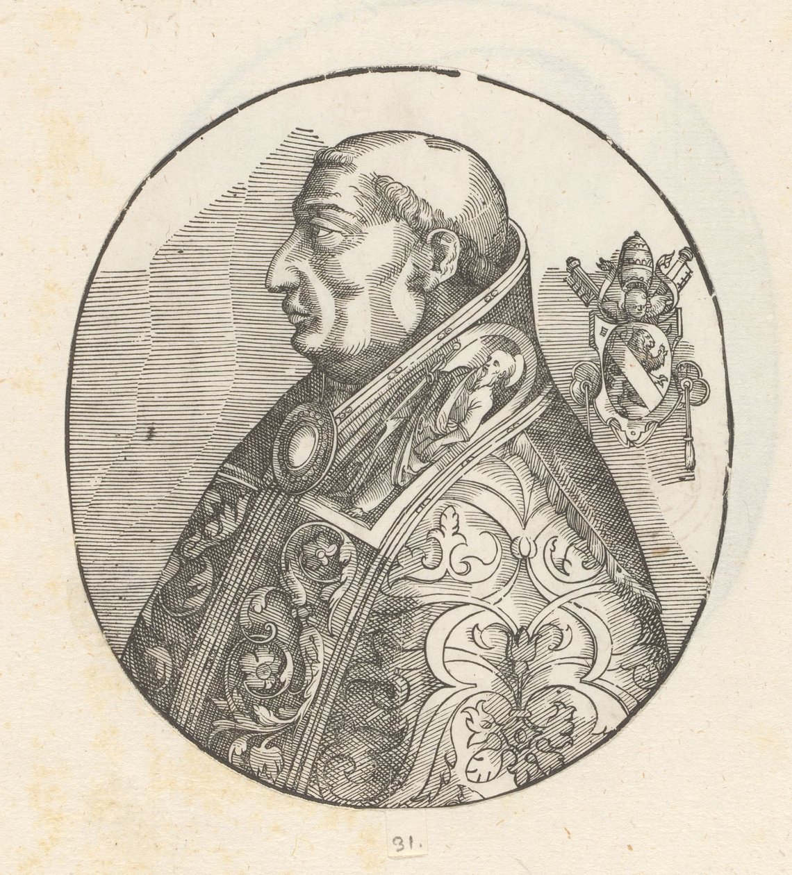 Portret van paus Paulus II door Anonymous
