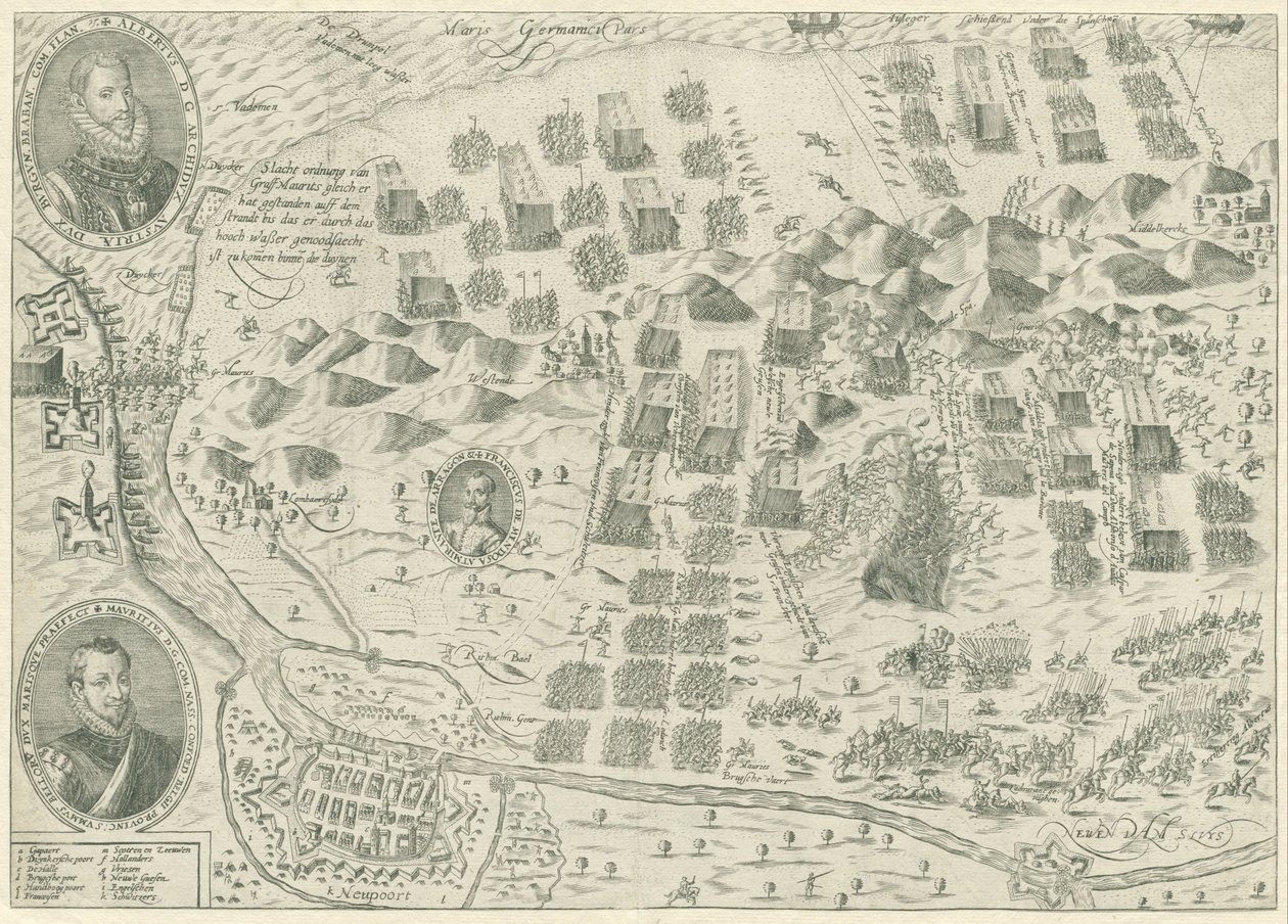 Slag bij Nieuwpoort, 1600 door Anonymous