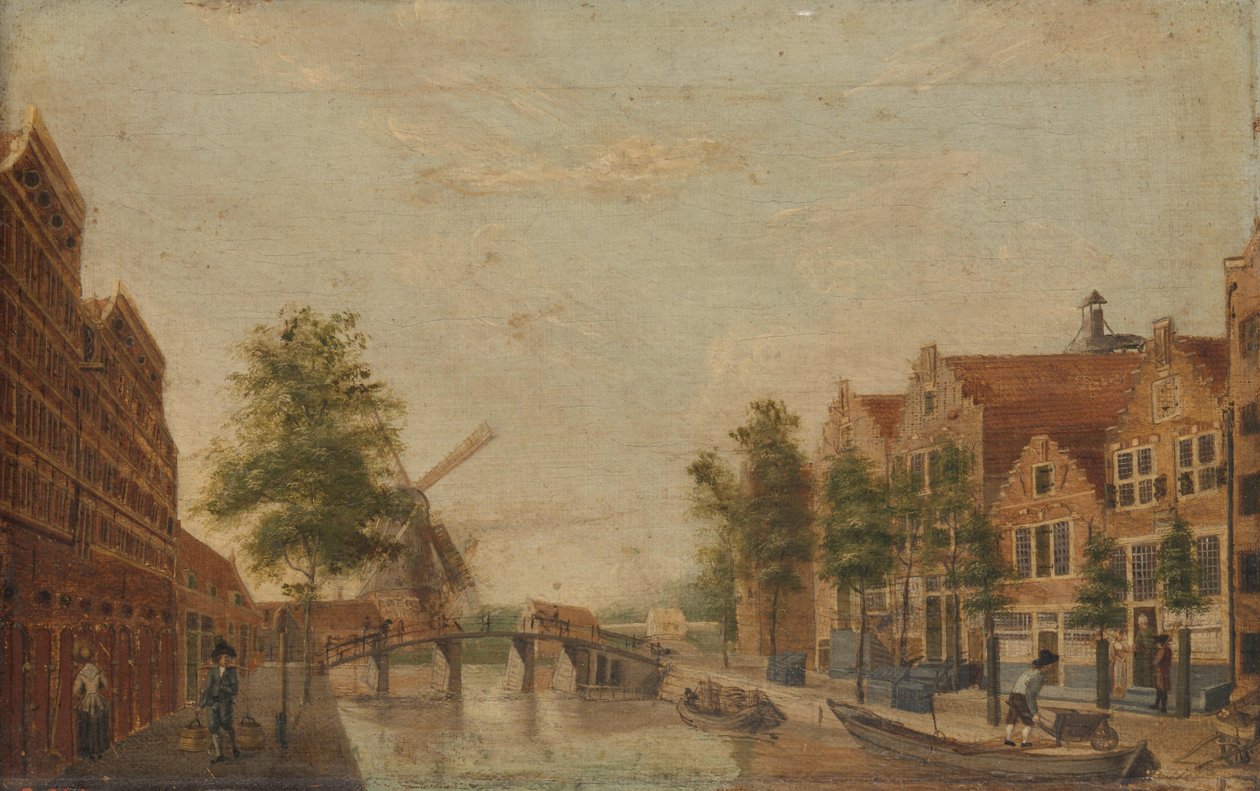 De Brouwersgracht in Amsterdam door Anonymous