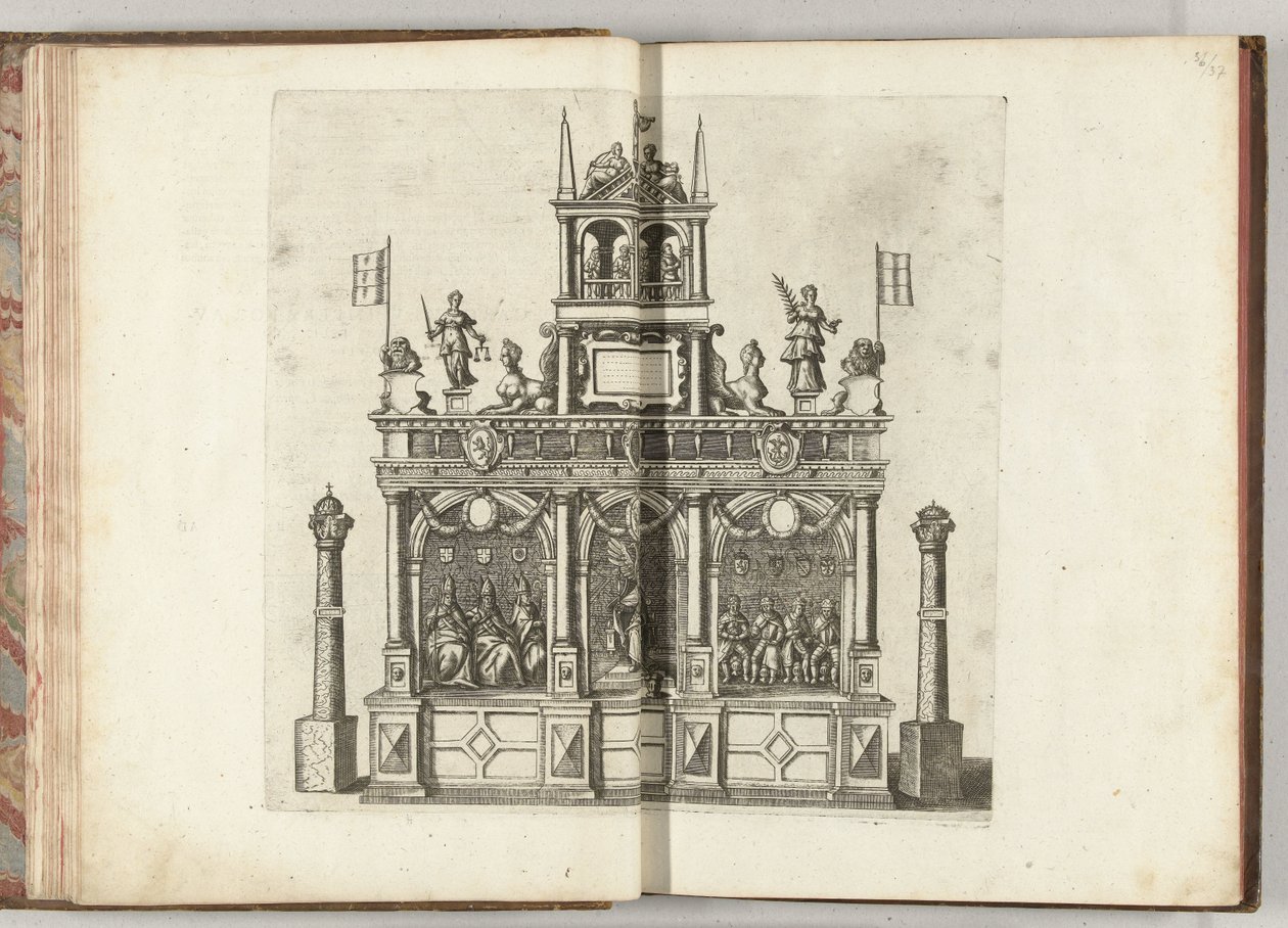 Toneel met keizer Karel V, 1594 door Anonymous