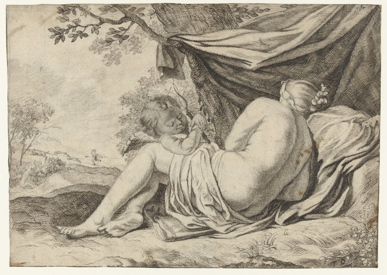 Venus en Cupido door Anonymous