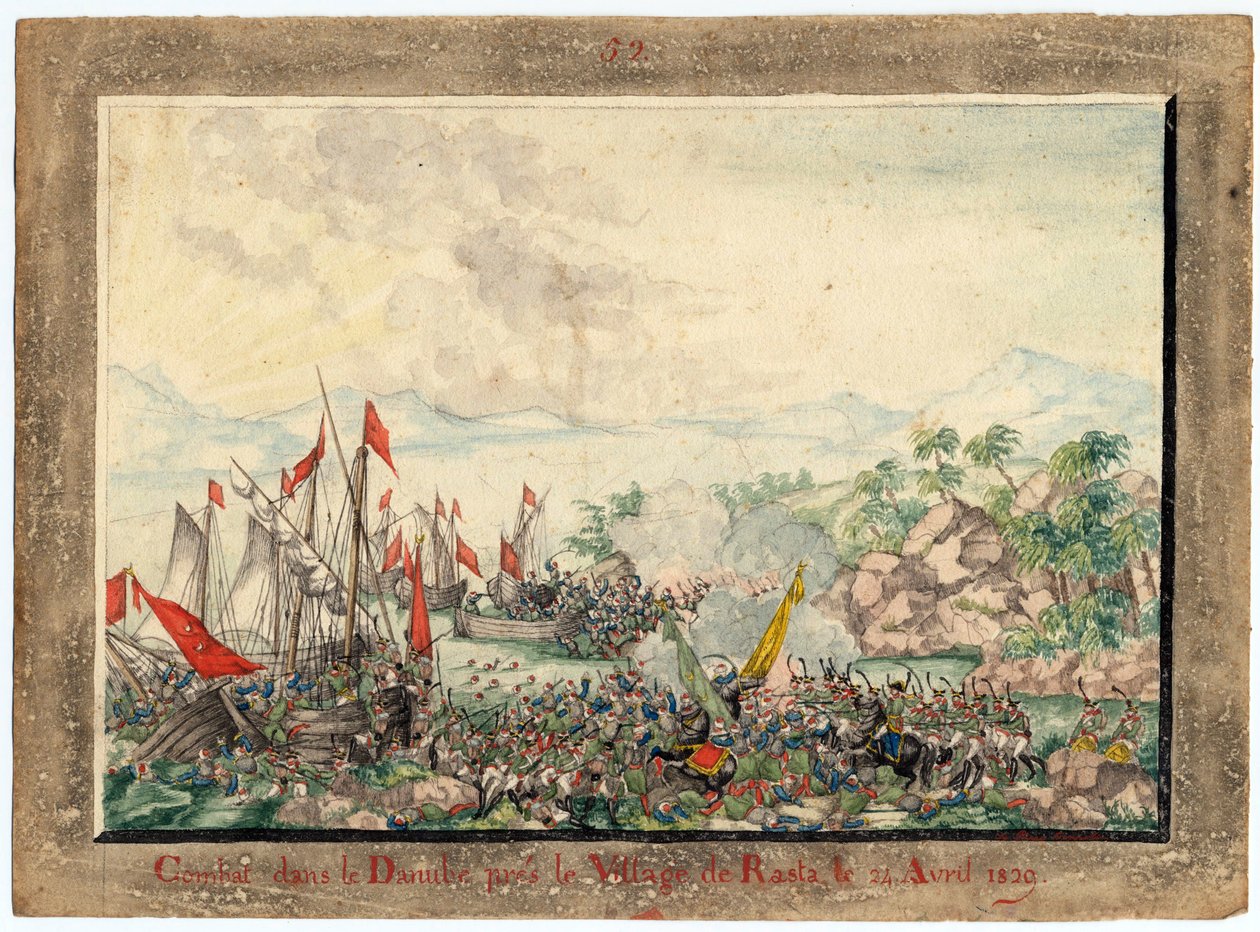 Slag aan de Donau 1828 door Anonymous Anonymous