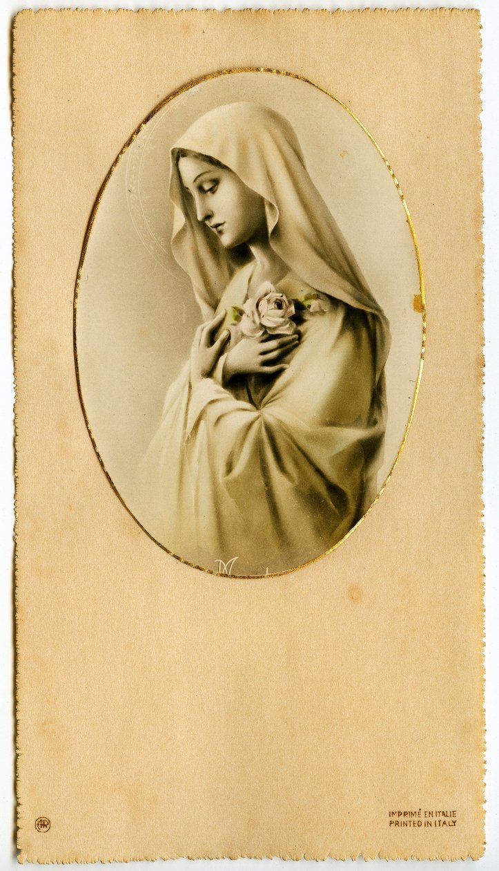 Vrome afbeelding: De Maagd Maria (prent) door Anonymous Anonymous