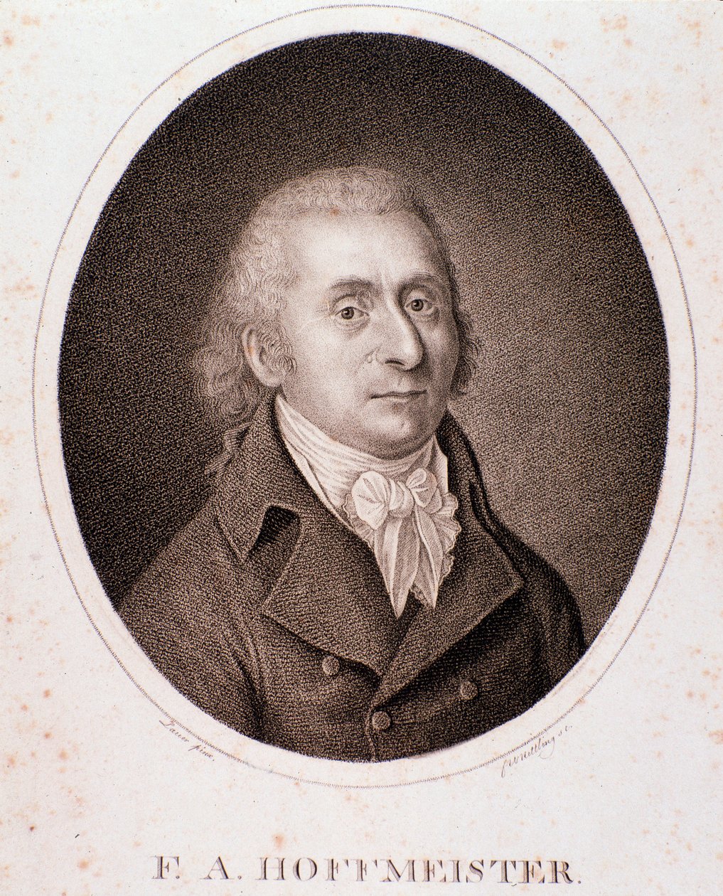 Portret van Franz Anton Hoffmeister (gravure) door Anonymous Anonymous