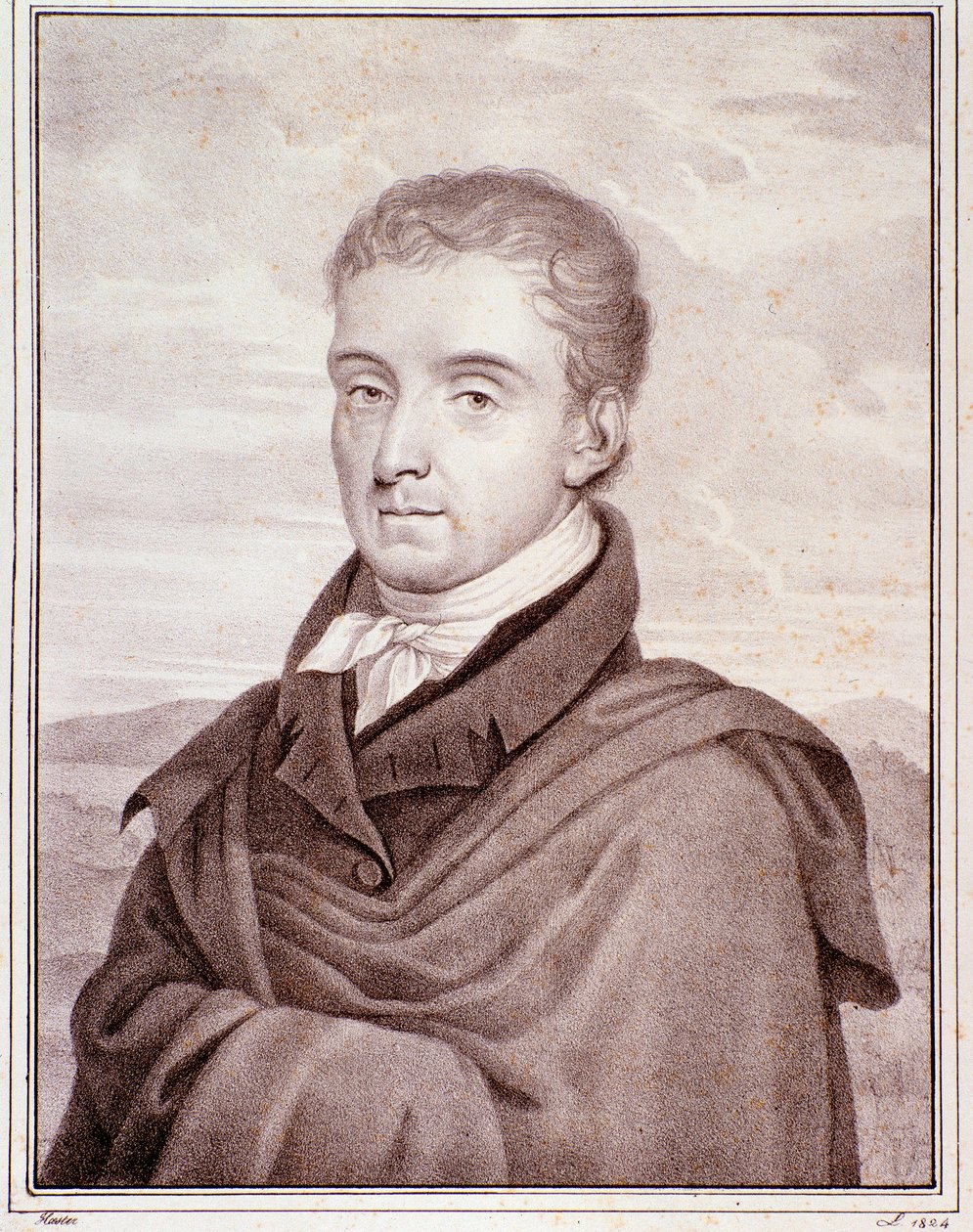 Portret van Johann Baptist Cramer (gravure) door Anonymous Anonymous