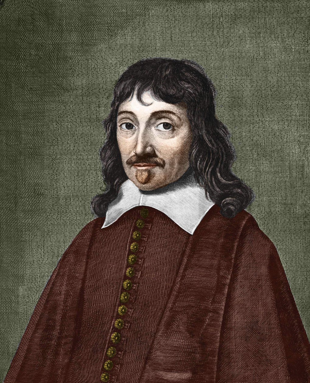 Portret van René Descartes. 1596-1650 door Anonymous Anonymous