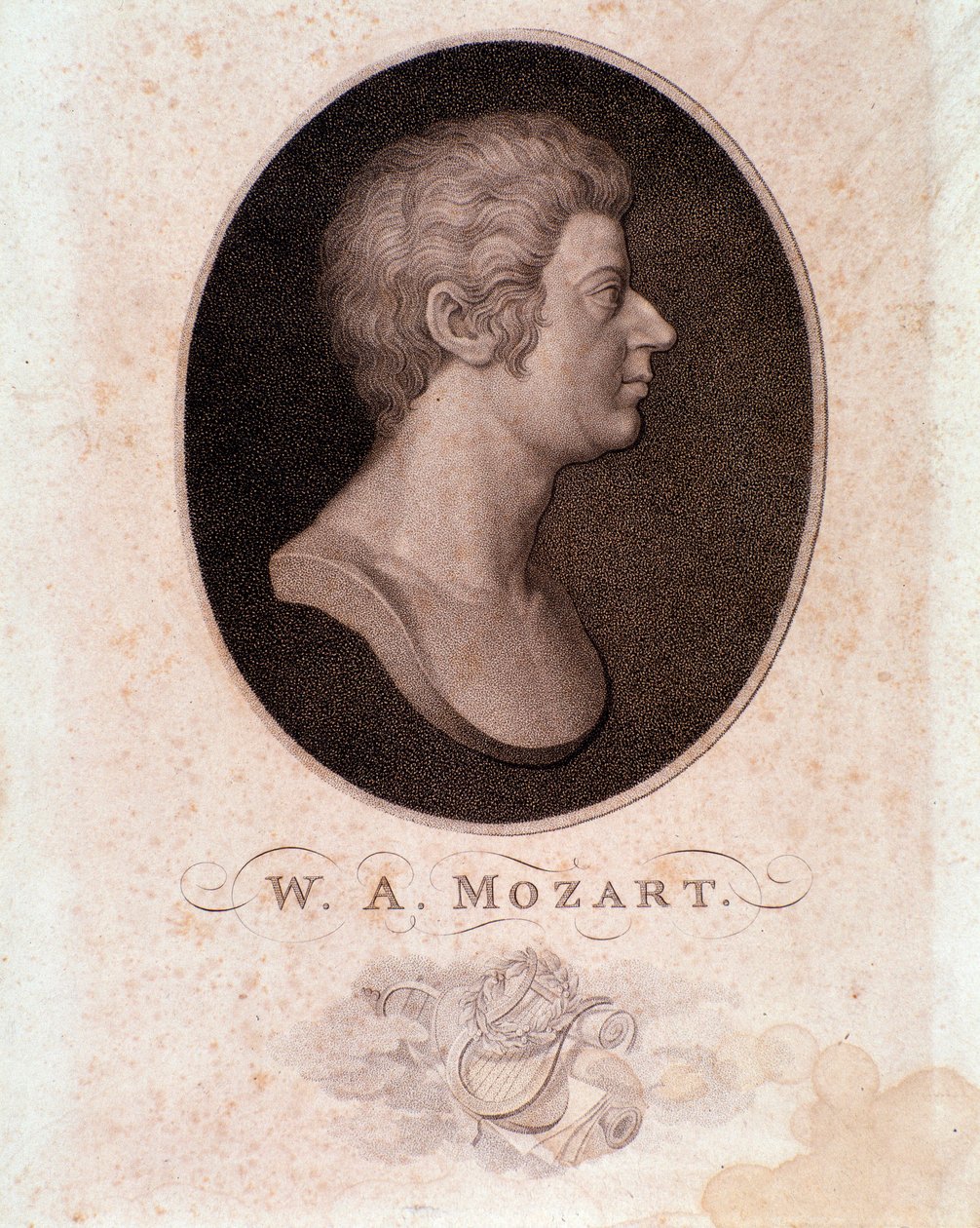 Portret van Wolfgang Amadeus Mozart (gravure) door Anonymous Anonymous