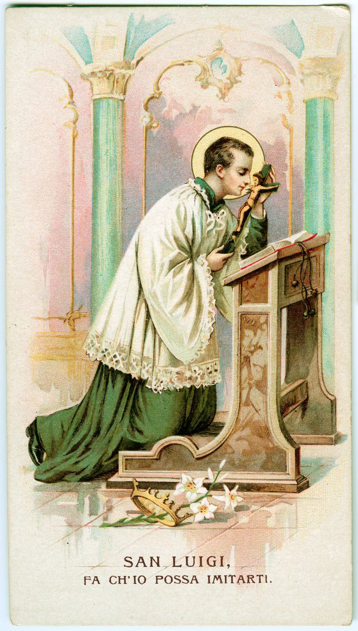 Sint Aloysius Gonzaga (gravure) door Anonymous Anonymous
