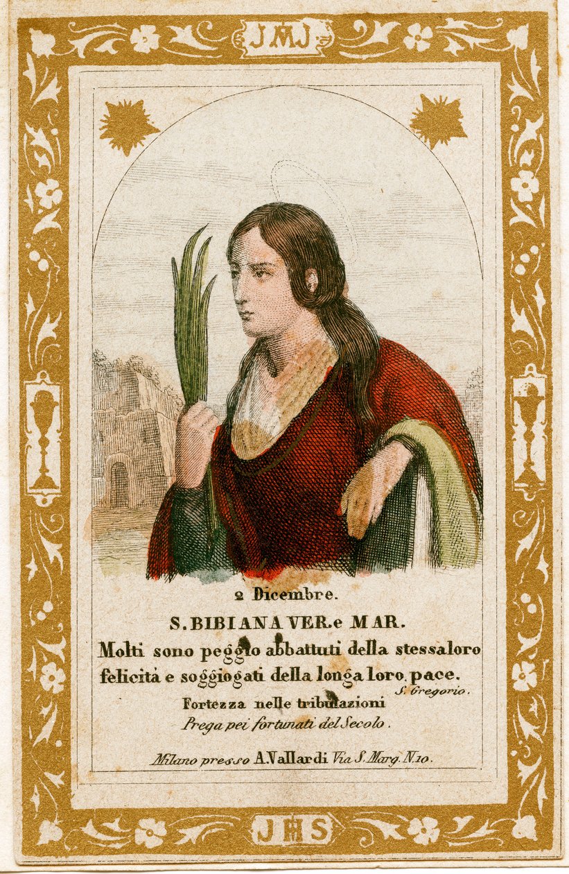 Sint Bibiana (gravure) door Anonymous Anonymous