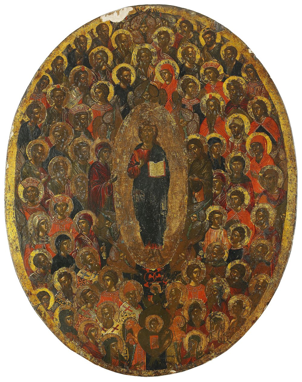 Deesis, 17e eeuw door Anonymous Russian icon painter