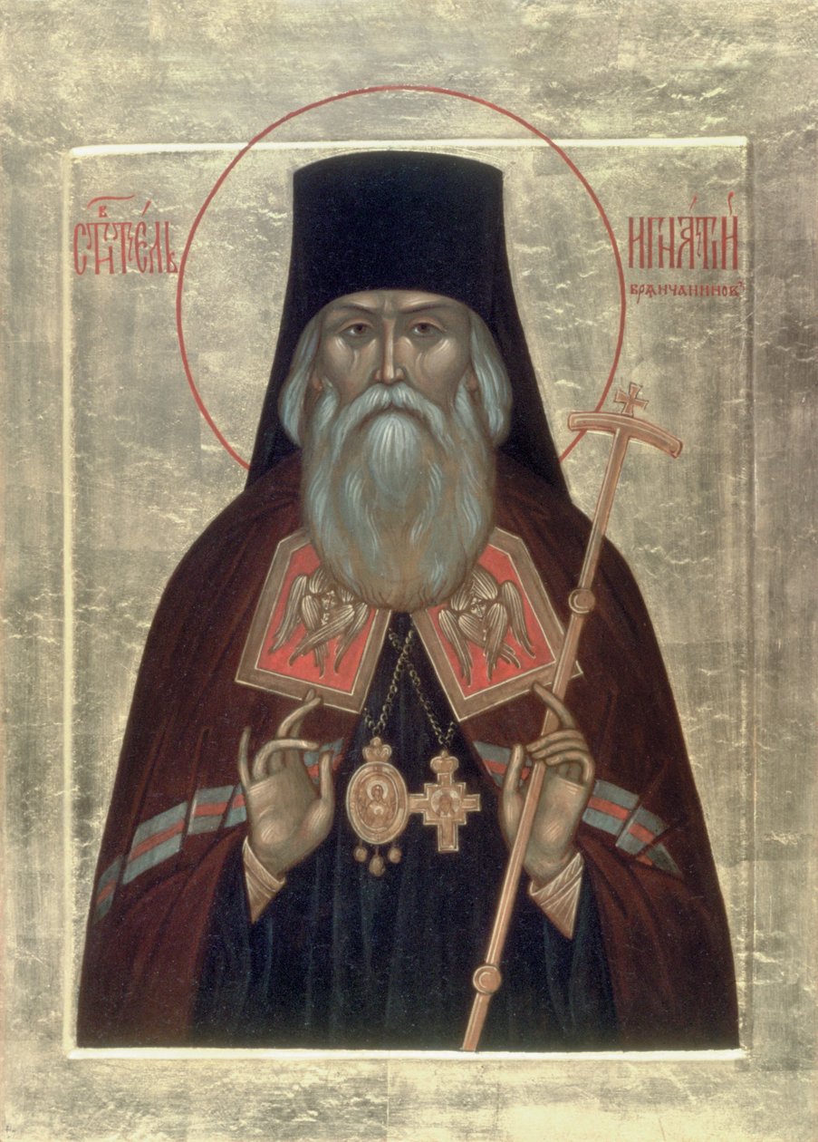 Sint Ignatius Brianchaninov door Anonymous Russian icon painter