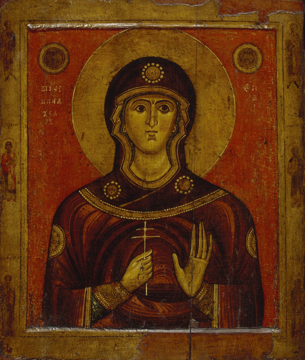 Sint Juliana, begin 13e eeuw door Anonymous Russian icon painter