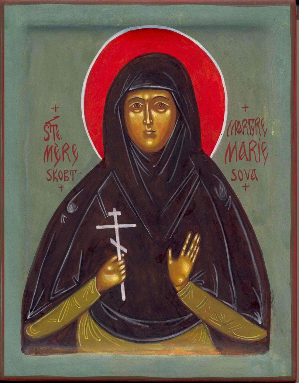 Heilige Moeder Maria, 20e eeuw door Anonymous Russian icon painter