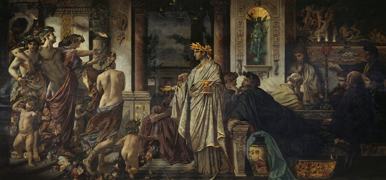 Het Gastmaal. Naar Plato (tweede versie) door Anselm Feuerbach