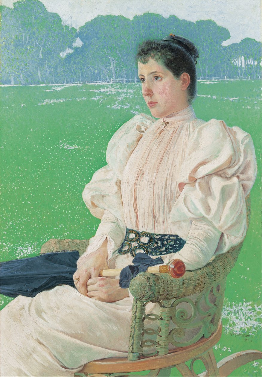 Portret van een dame door Anselmo Guinea