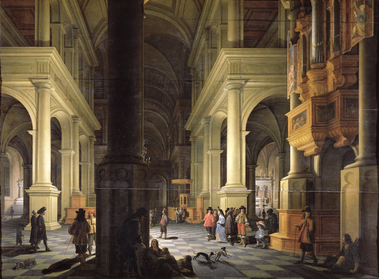 Interieur van een tempel, 1652 door Anthonie Delorme