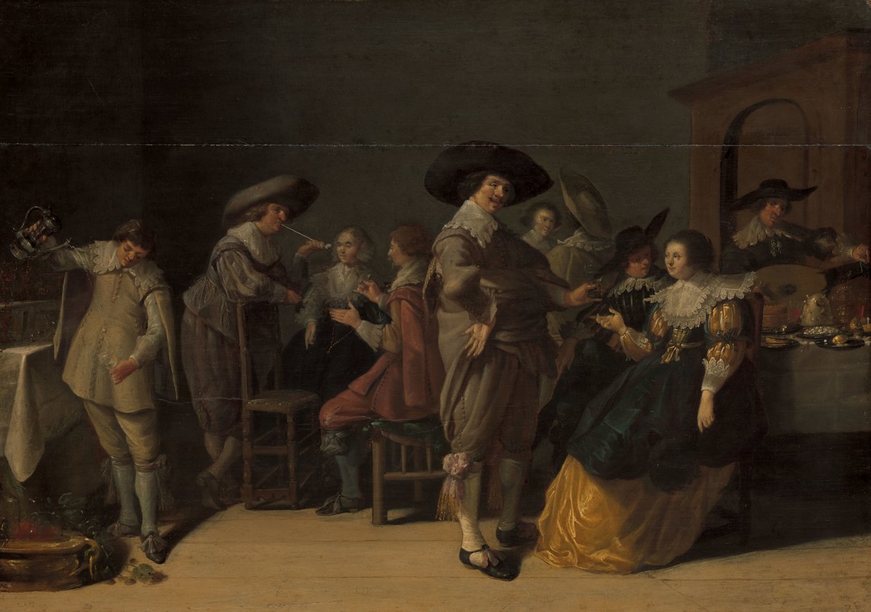 Distinguished Company in a Room door Anthonie Palamedesz (manner of)