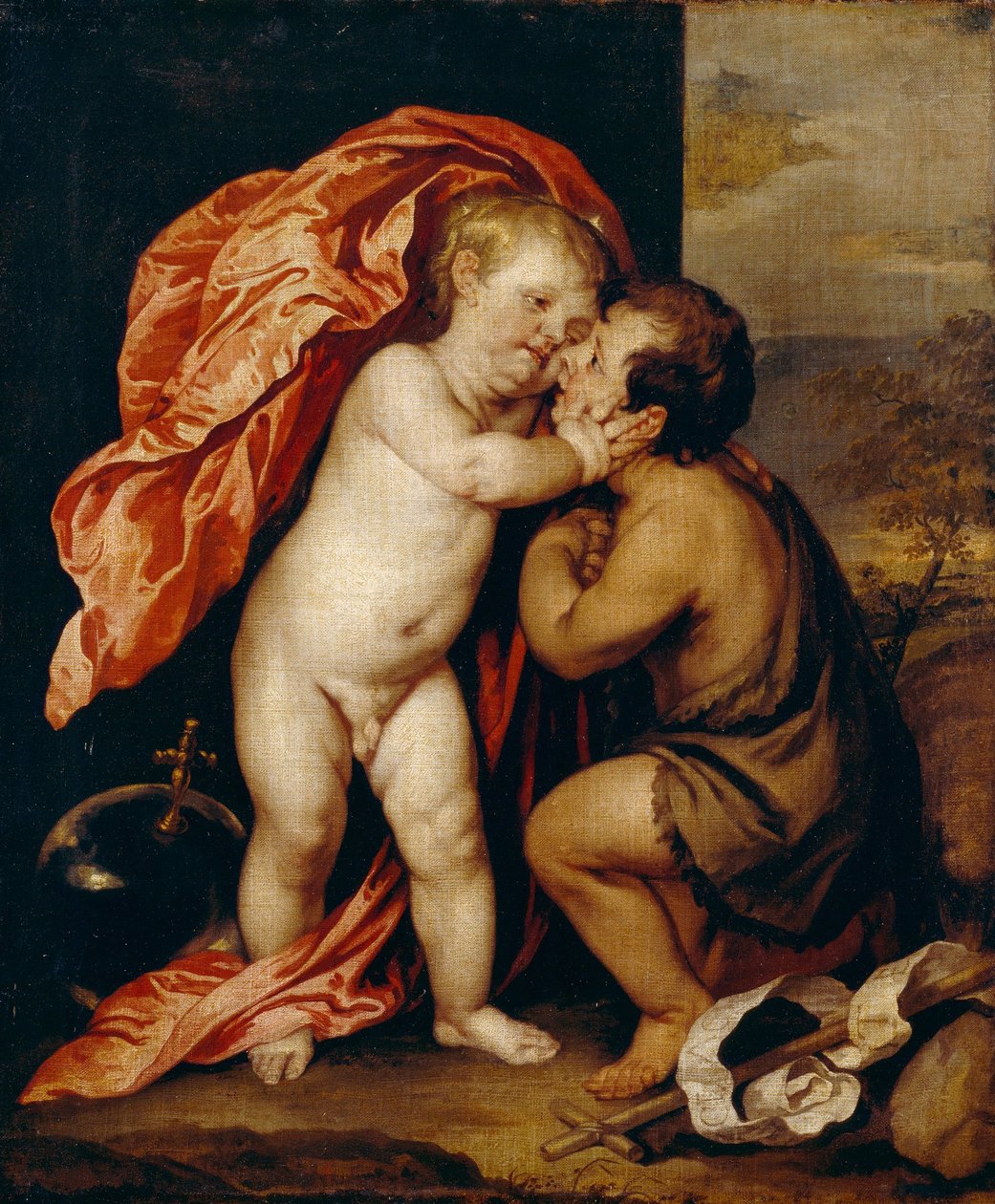 De Kinderen Christus en Johannes de Doper door Anthony van Dyck