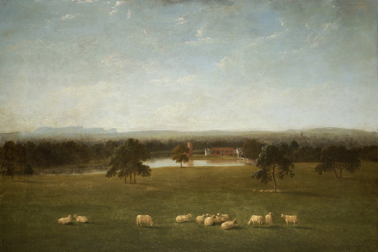 Tabley: Het Oude Huis vanuit het Park door Anthony Devis